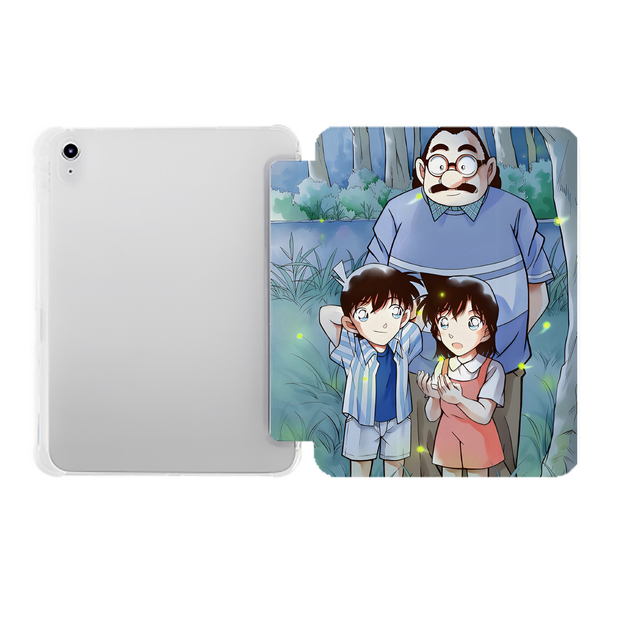 （画像用） 名探偵コナン Detective Conan IPad ケース ペン収納付き 三つ折りスタンド PUレザー×シリコン 対応機種9.5/10.5/10.9インチ